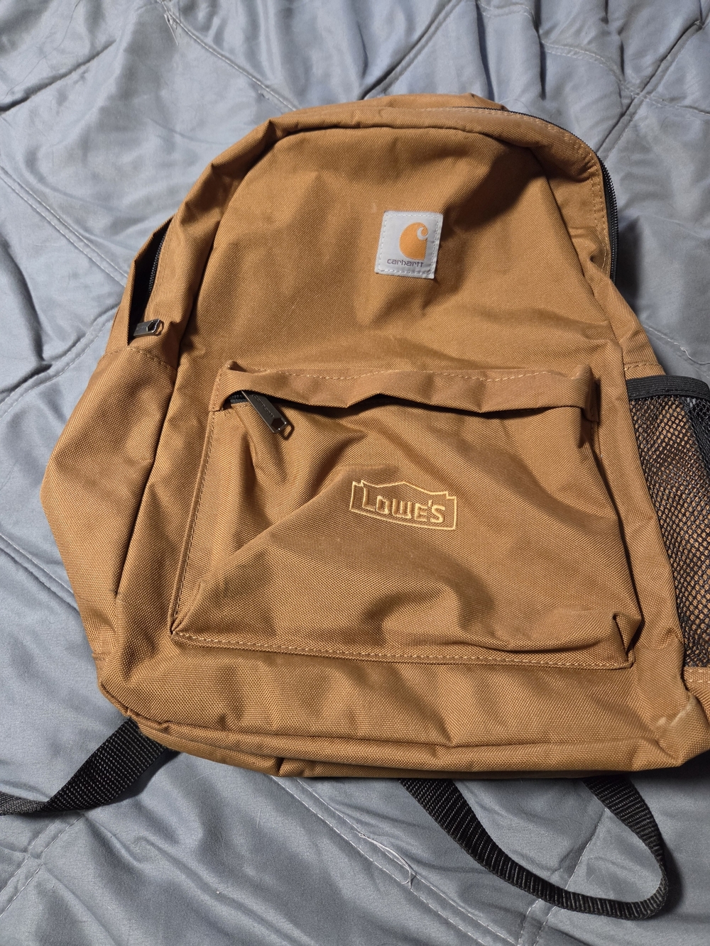 Carhartt Brown Workwear Backpack with Lowe's Logo